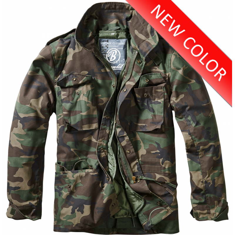 Brandit M65 Woodland Leger jas voor dames woodland print | Soldaten kostuums